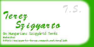 terez szigyarto business card
